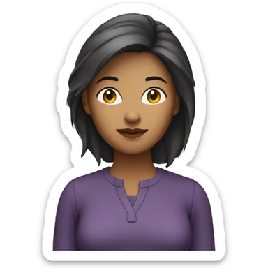 Woman standing front profile sticker