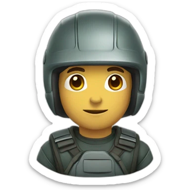 Urso de capacete  sticker