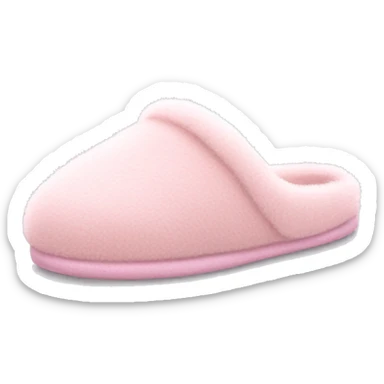 a pale pink fuzzy slipper  sticker