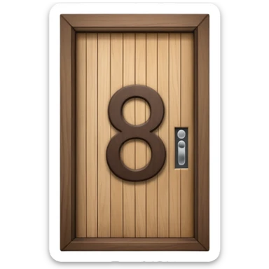 modern villa door number wood Japanese sticker