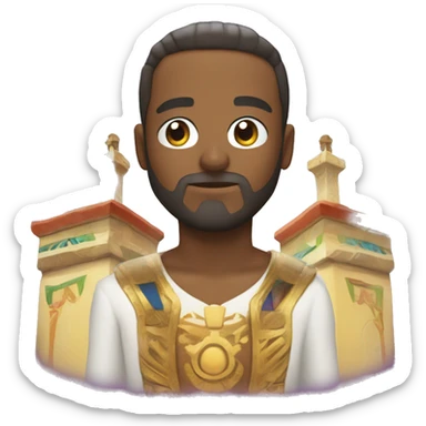 Quiero un emoji del dios principal KON de la cultura paracas sticker