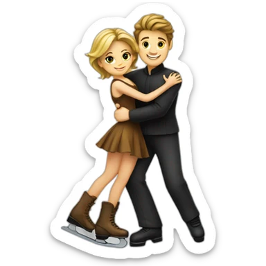 Patinage en couple sticker