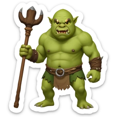 Ogre full body with Stick but no Spear sticker