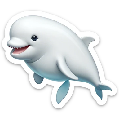 beluga whale plug  sticker