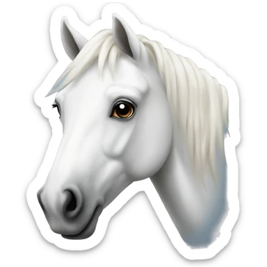 white horse sticker