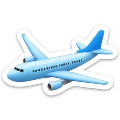 airplane blue sticker