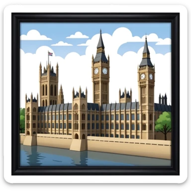 houses of parliament sticker