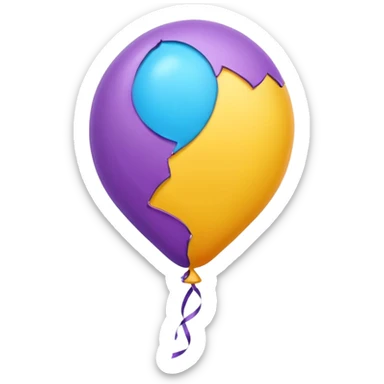Popped balloon sticker