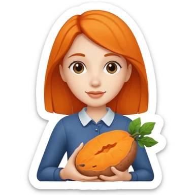 Luna con un camote sticker