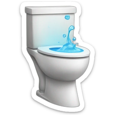 toilet with water spray emoji sticker