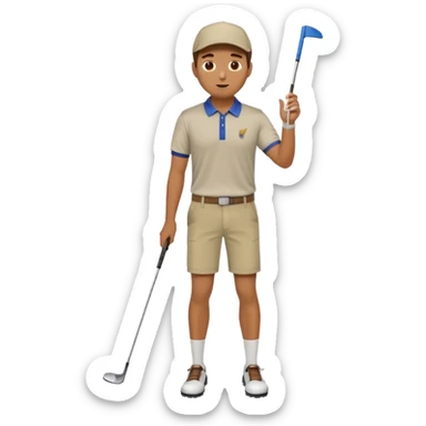 man playing golf full body sticker