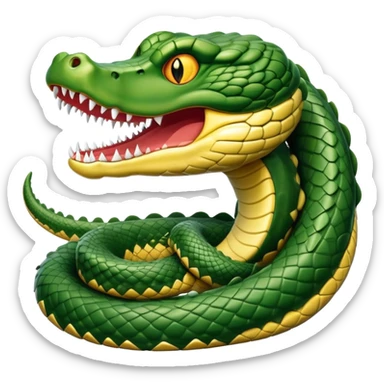 Snake with a gator  sticker