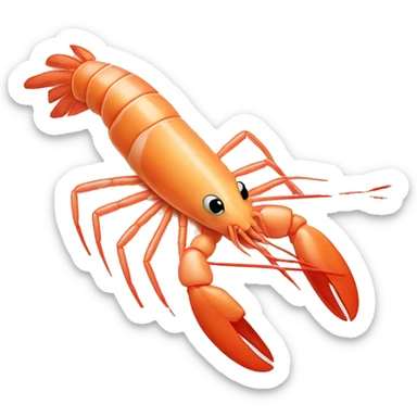 Shrimp that is cooking rice sticker