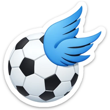 a logo of a club called wish fc blue and white and black sticker