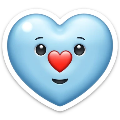 Hellblaues herz mit ein kleines m drinnen sticker