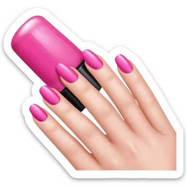 Pink nail polish sticker