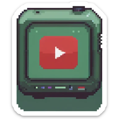 red video streaming icon sticker