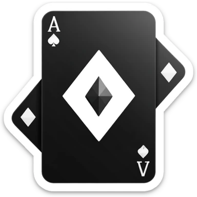 3d diamond shape matte black. diamond shape like on a playing card sticker