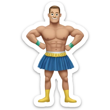John Cena wearing a tutu sticker