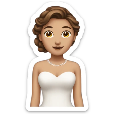Two women with brown hair married sticker