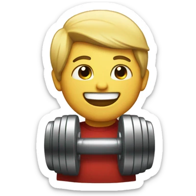dumbell smile sticker