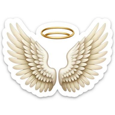 Angel wings beige  sticker