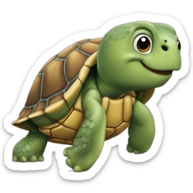 Tortue dessus ronaldo qui porte bébé macron sticker