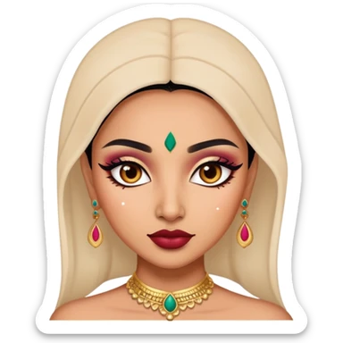 pretty south asian baddie with makeup sticker