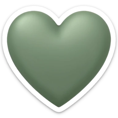 Sage green heart sticker