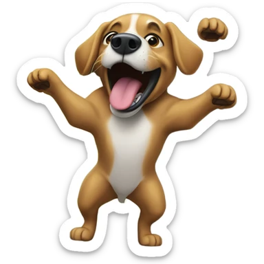 Dog barking up the wrong tree sticker