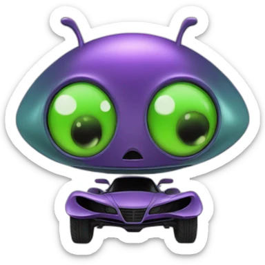 Alien sur soucoupe volante  sticker