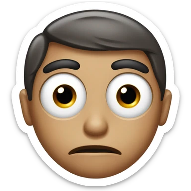 Shocked and sweating sticker