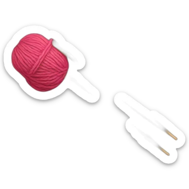 Two knitting needles sticker