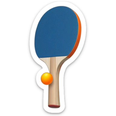 table tennis paddle and ball sticker