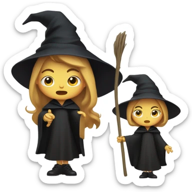 witch shrugs sticker