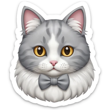 GATITA ENAMORADA CON UN MOÑO sticker