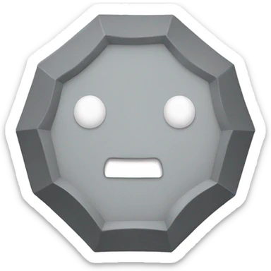 Gray pentagon shape sticker
