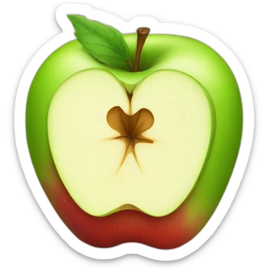Apple logo core sticker