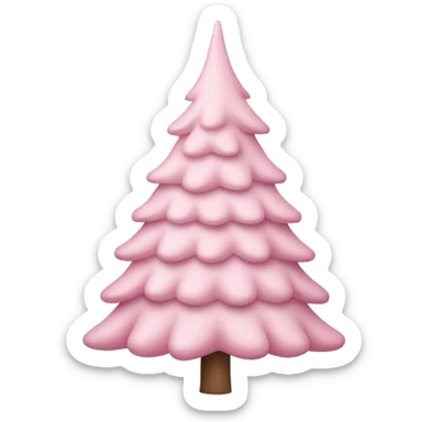 pastel pink christmas tree sticker