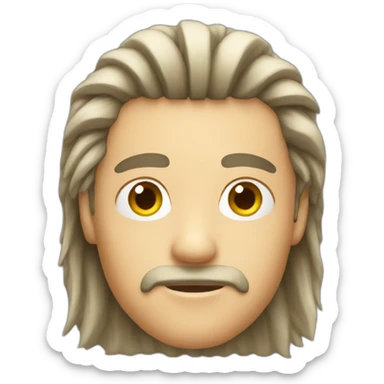 Mullet haircut sticker