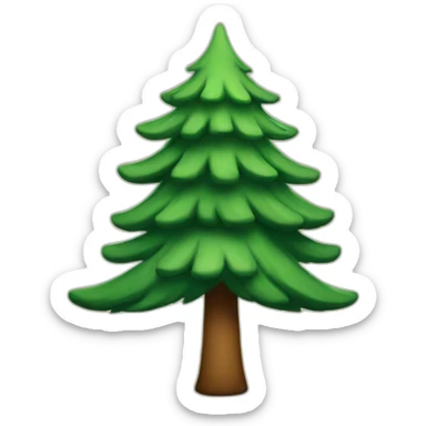 fir-tree with smile sticker