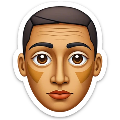 Cinematic Realistic Picasso Pop Culture Emoji, depicted with a creative, abstract representation inspired by the legendary artist rendered with bold textures and dynamic, artistic lighting. sticker