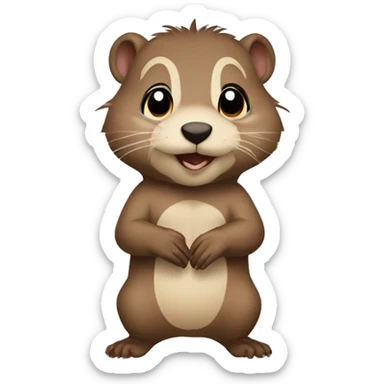 Baby Groundhog Aikidoka sticker