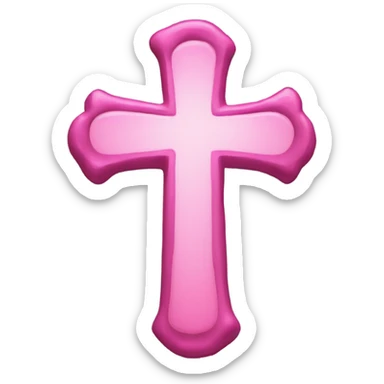Pink cross  sticker