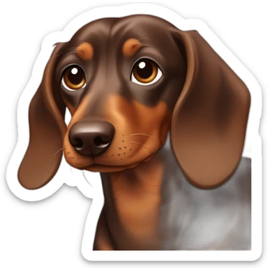 two brown daschund sticker