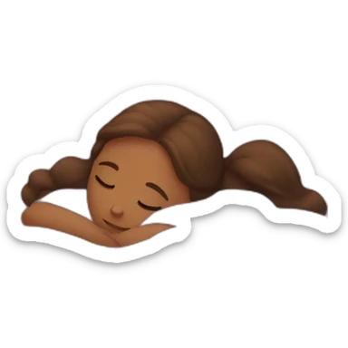 girl napping sticker