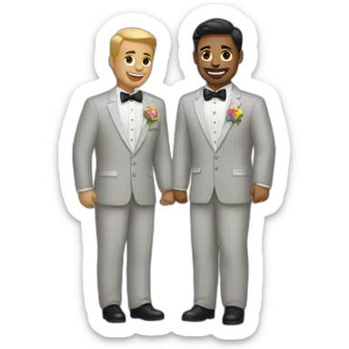 gay grooms venezuelan and american sticker
