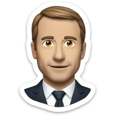 Macron qui bois de la bières sticker