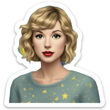 Vangogh starry night combined with taylor swift’album 1989 sticker