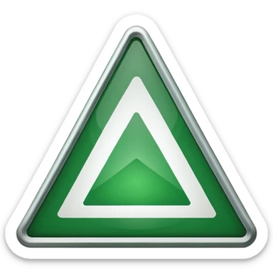 danger green triangle sign sticker
